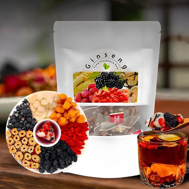 Ginseng Five Treasure Tea Natu - Herbal Wellness For You ulasan dan harga