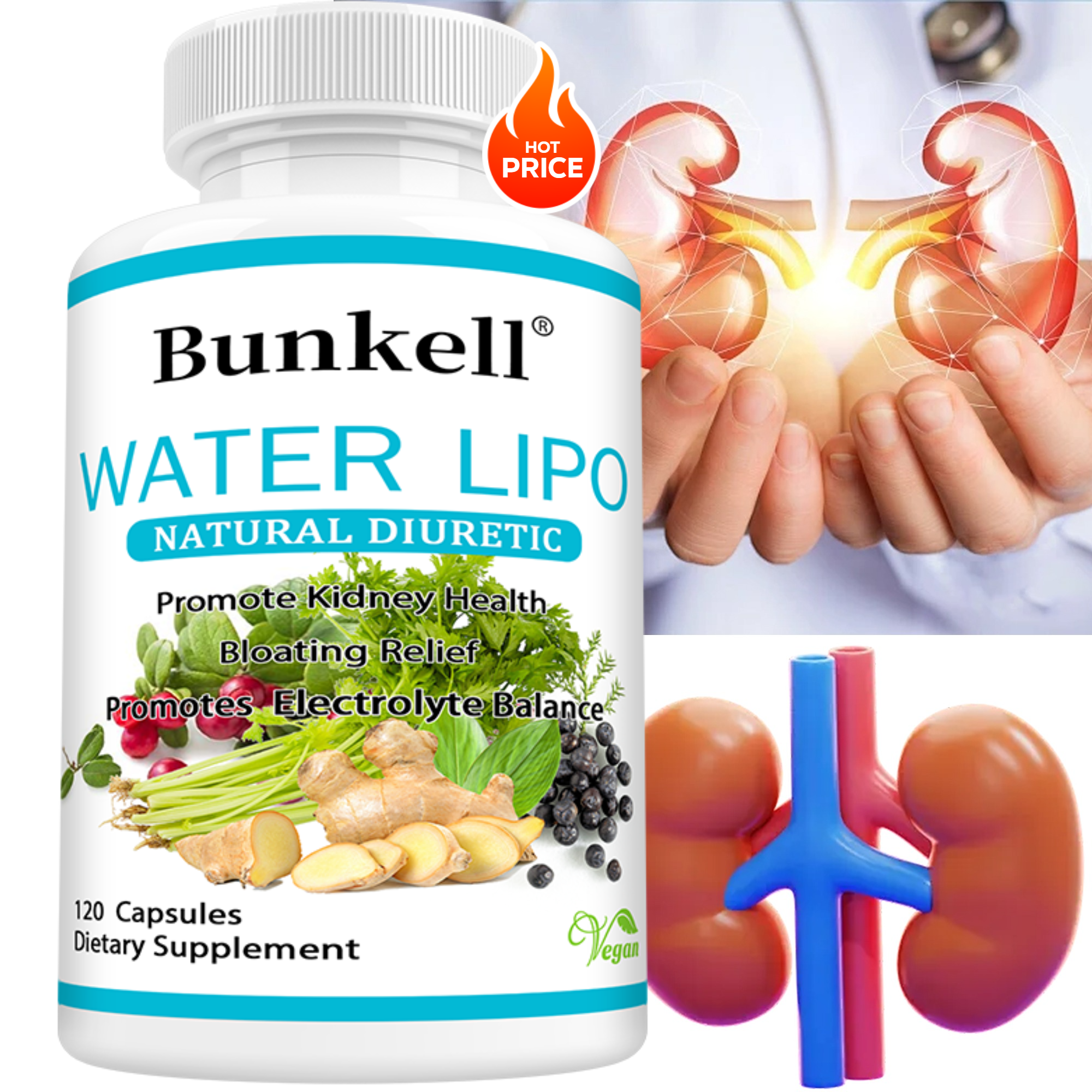 Premium Diuretic Water Kidney  - Herbal Wellness Water ulasan dan harga