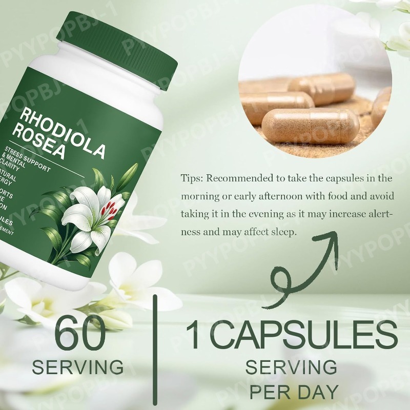 Rhodiola Rosea Capsules 500mg, - Herbal Wellness For You ulasan dan harga