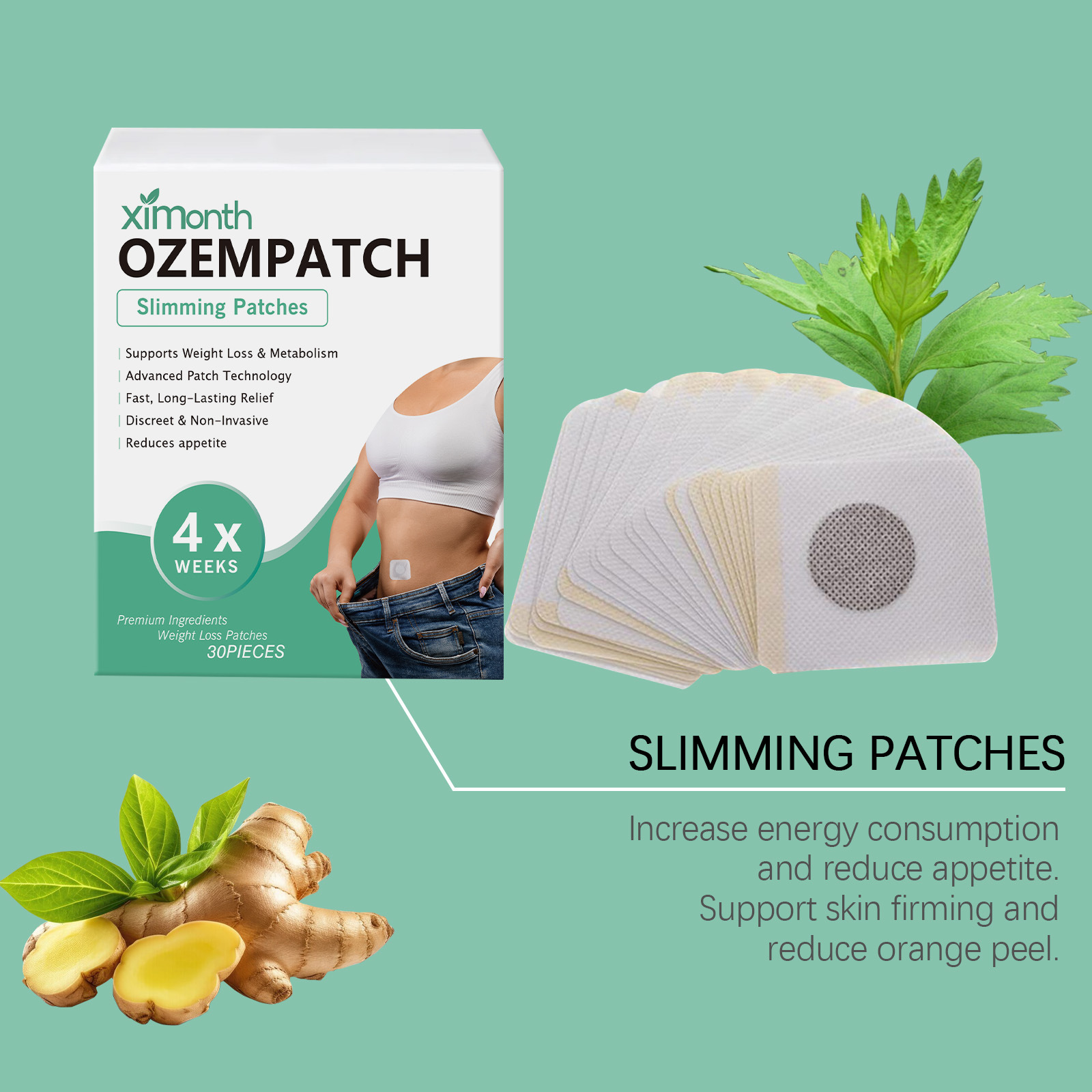 Ximonth Body Shaping Patches I - Herbal Wellness For You ulasan dan harga